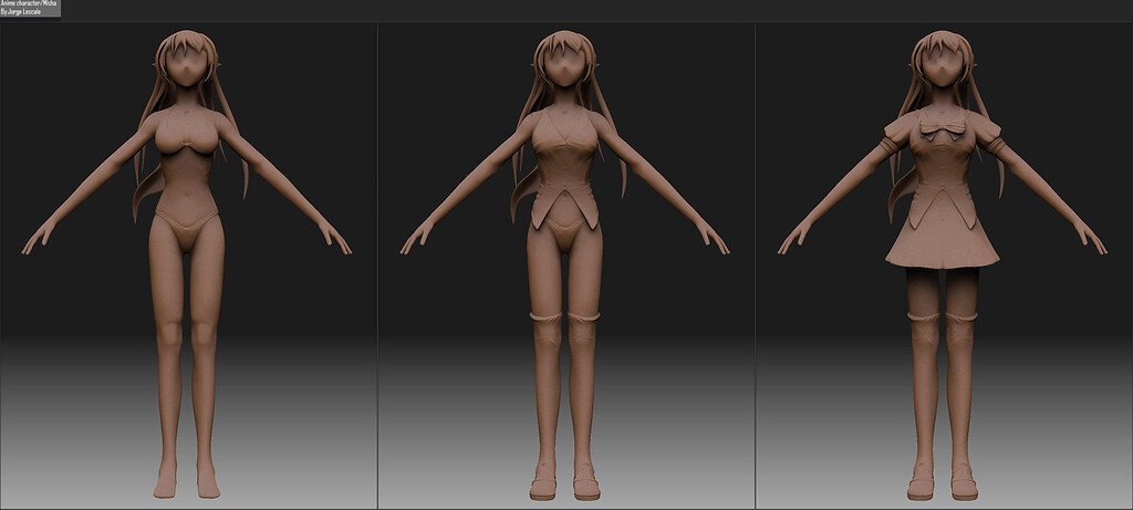 Anime character test. - ZBrushCentral Anime character test. - ZBrushCentral