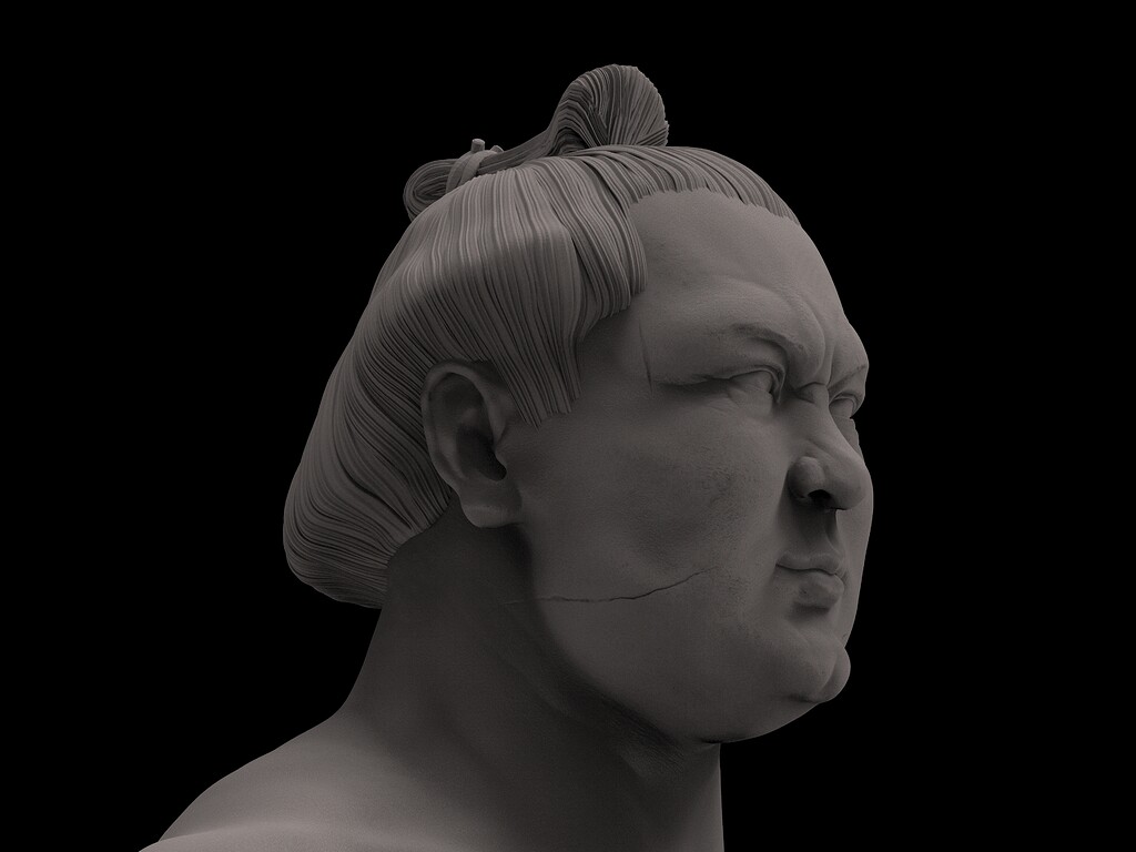 zbrush character sumo fighter asset