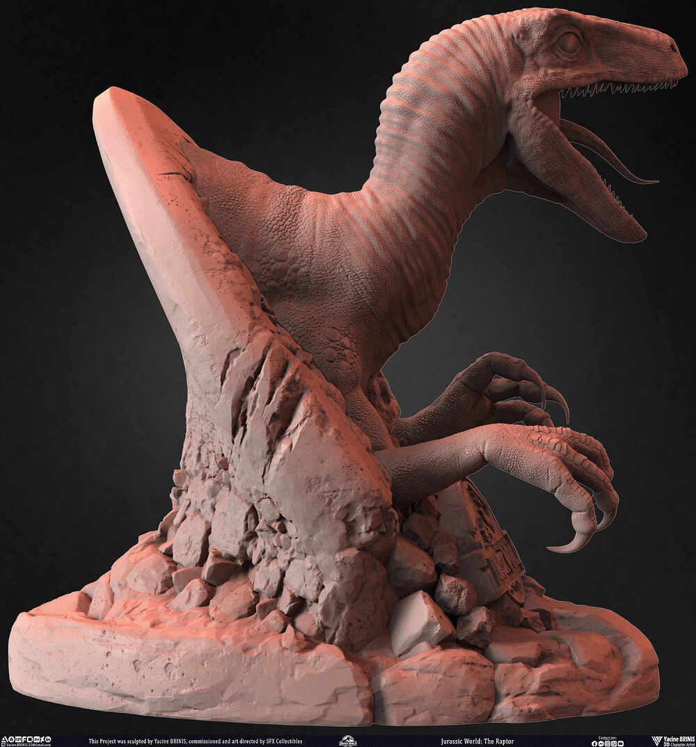 Jurassic World The Raptor sculpted by Yacine BRINIS 024