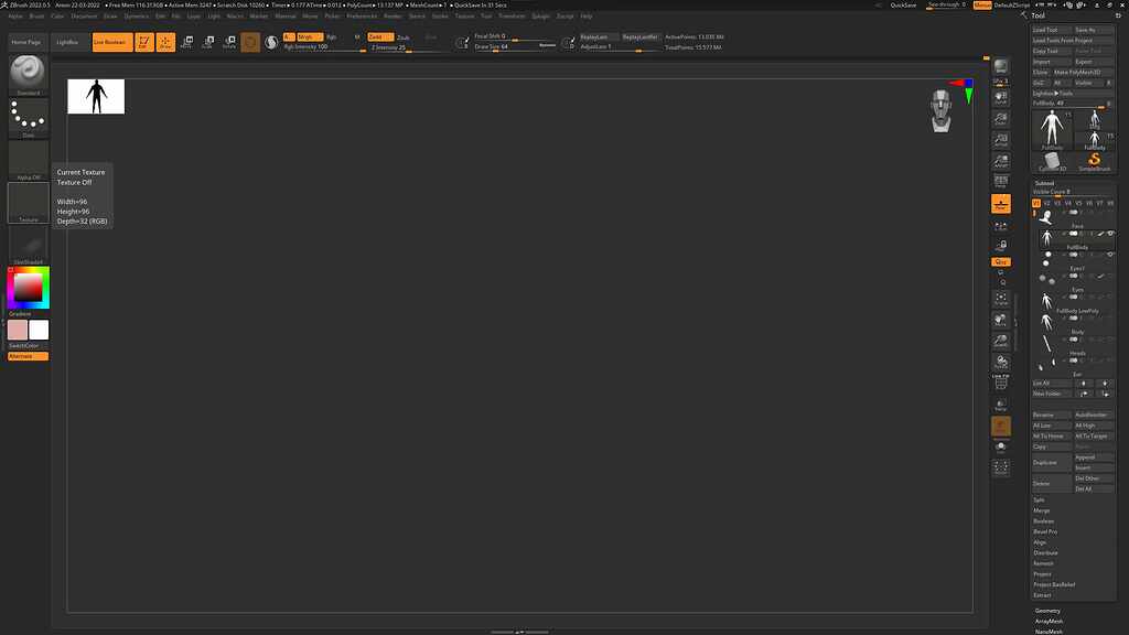 zbrush can t go into edit mode