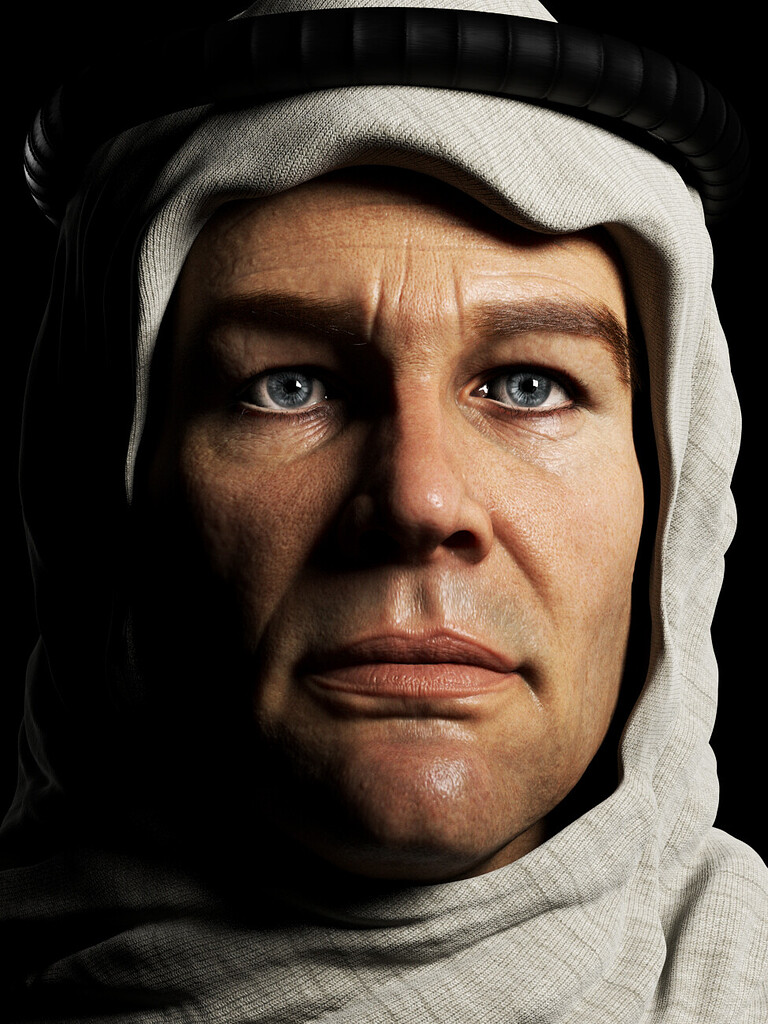 Peter O'Toole as T. E. Lawrence 3D Portrait - ZBrushCentral