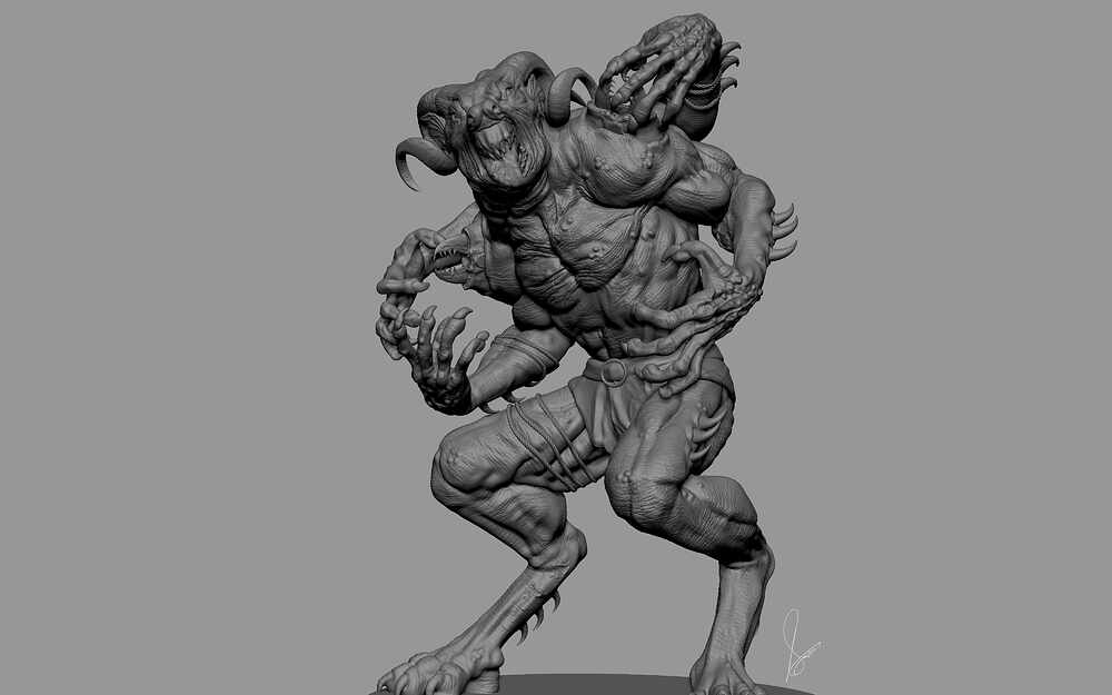Krampus_Digital_Sculpture_Surajit_Sen_Dec2025_WIP02