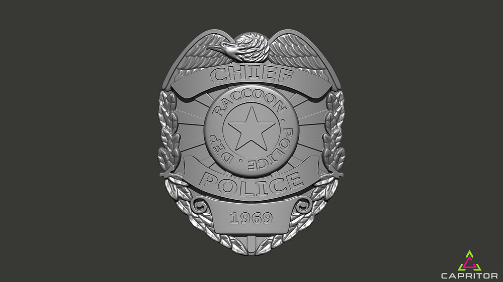 RACOON CITY POLICE CHIEF Badge