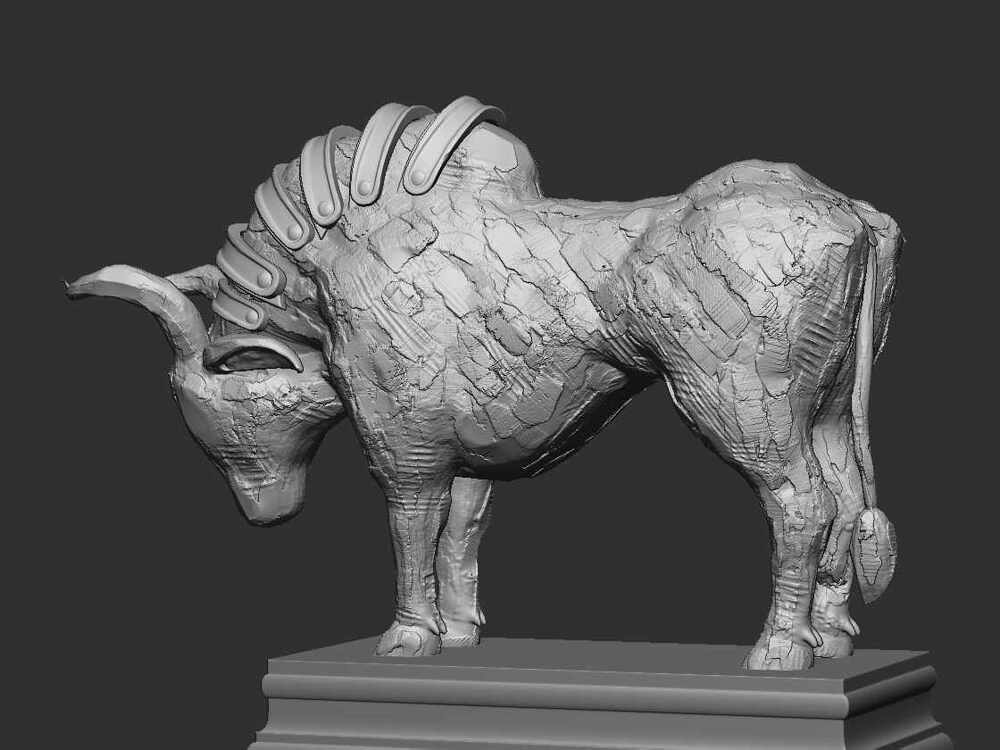 Bull_I_GEN_Digital_SCulpture_SurajitSen_Jan2026_WIP1
