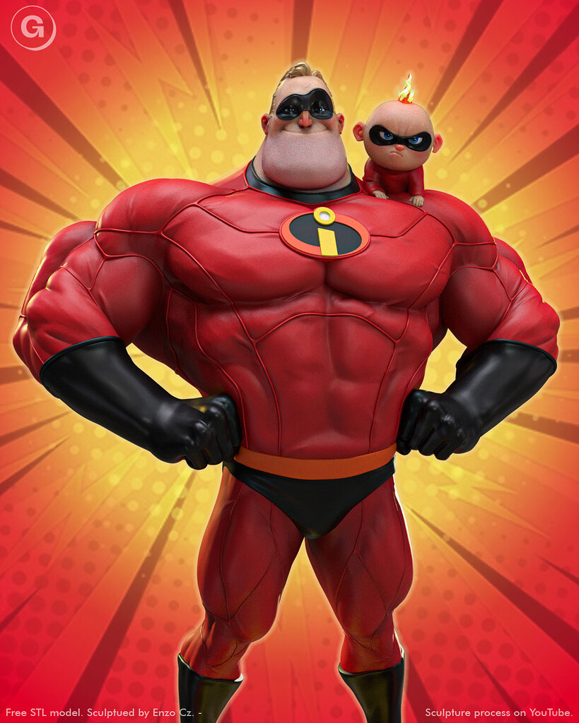 mr-incredible-fanart-zbrushcentral