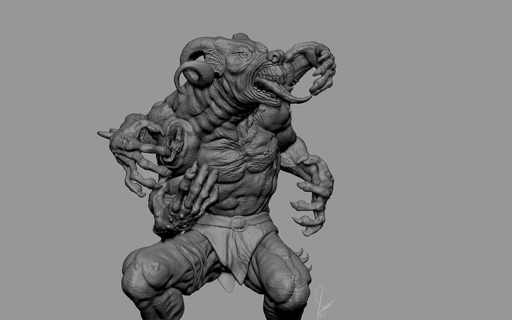 Krampus_Digital_Sculpture_Surajit_Sen_Dec2025_WIP04