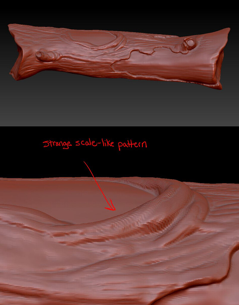 Weird poly pattern when using clay buildup brush ZBrushCentral
