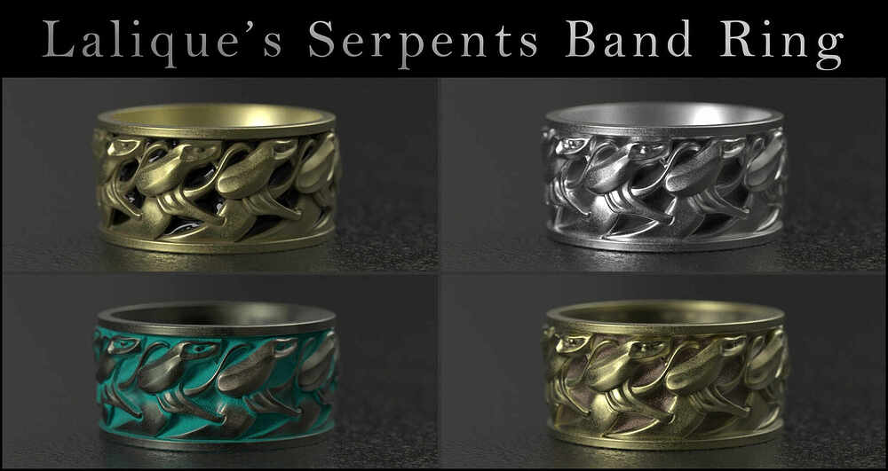 Lalique Serpents Band Ring