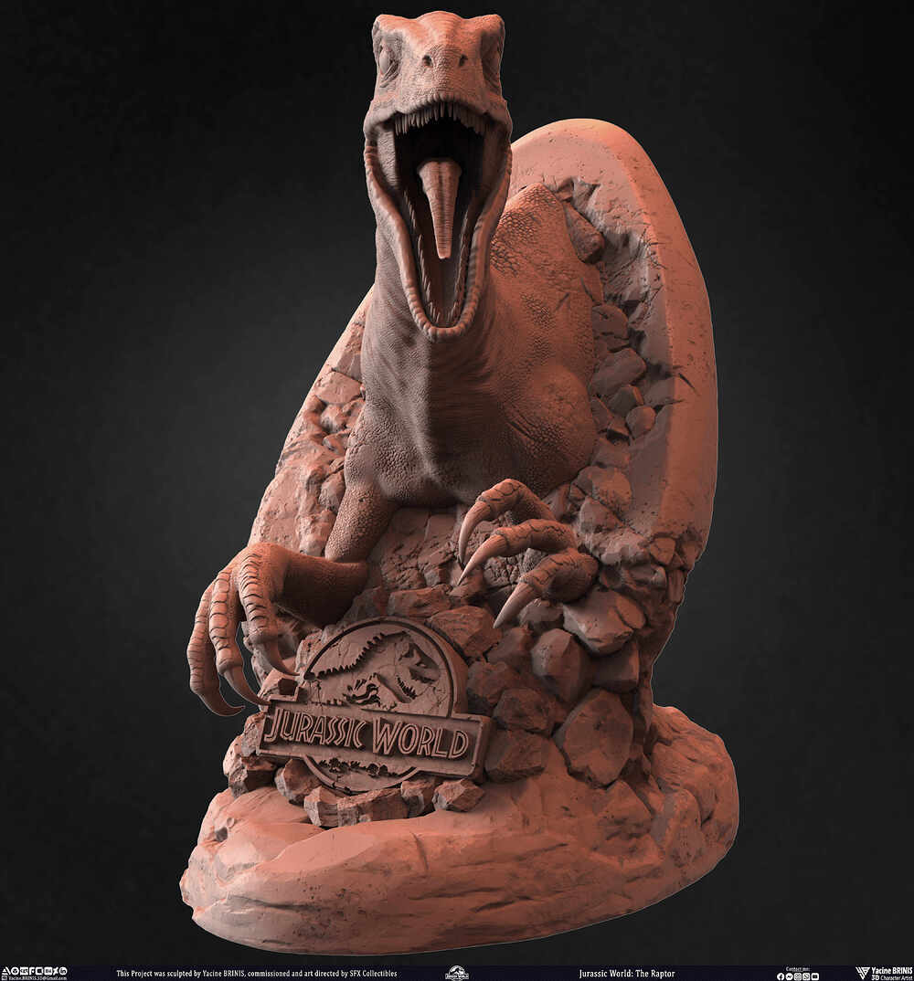 Jurassic World The Raptor sculpted by Yacine BRINIS 017