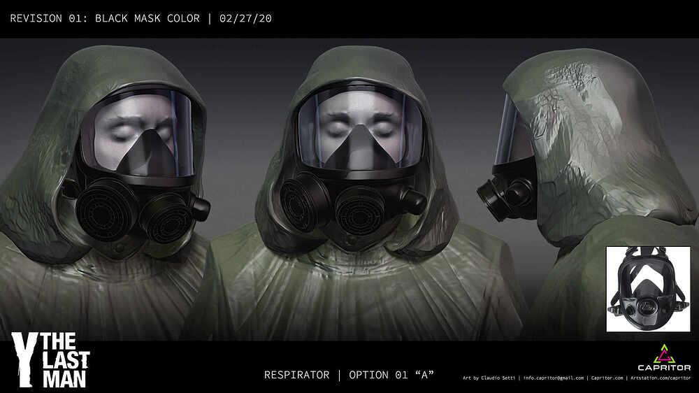 Y The Last Man Respirator 01 Black Color Design By Capritor