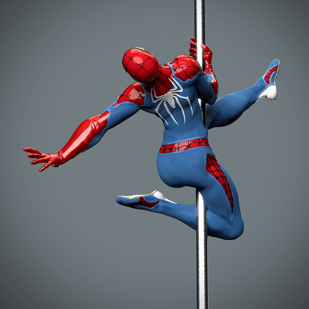 Spider man pole dance.4