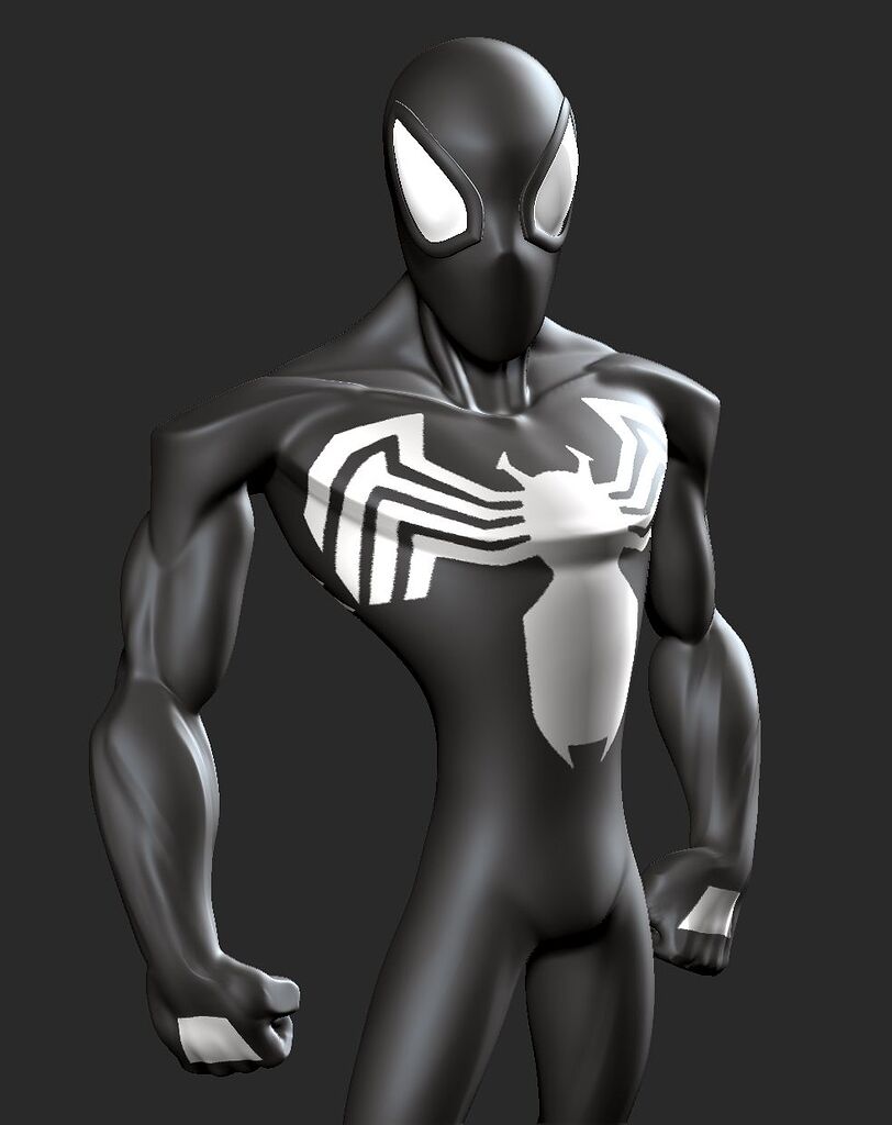 spiderman zbrush stylizedscuplutre