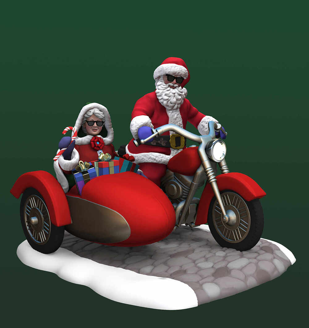 Santa on Motorcycle 003