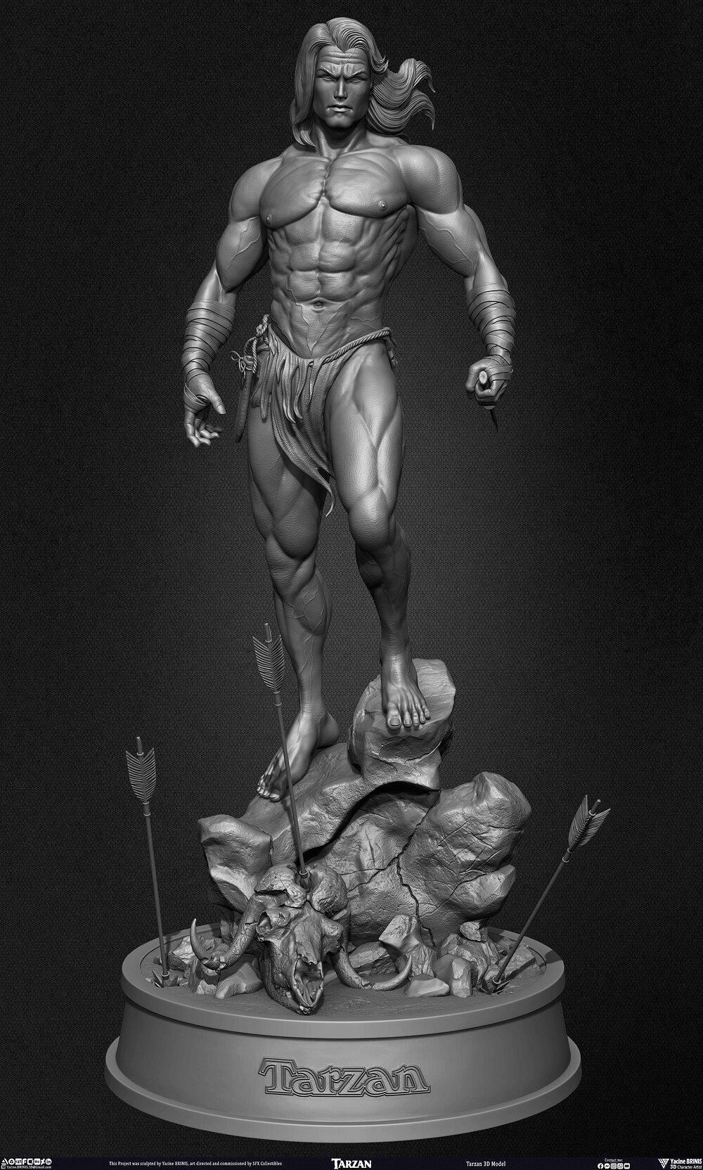 Tarzan 3D Model sculpted by Yacine BRINIS 014