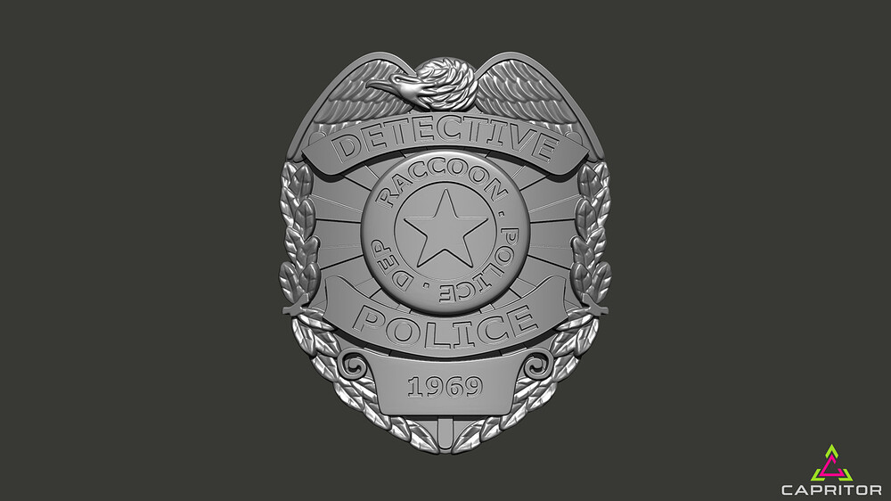 RACOON CITY POLICE DETECTIVE Badge