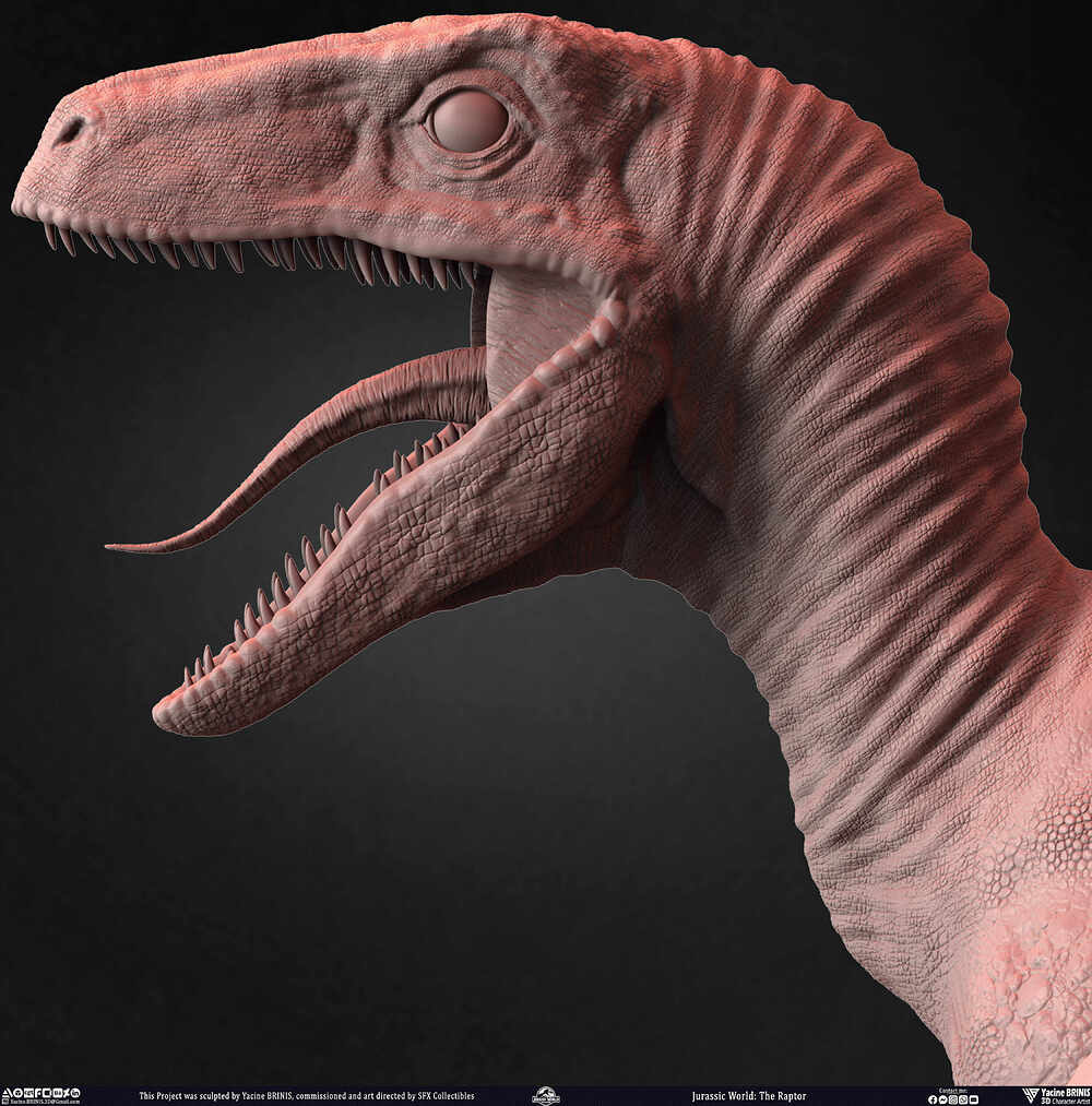 Jurassic World The Raptor sculpted by Yacine BRINIS 027