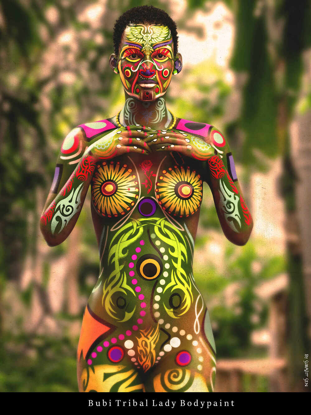 Bubi-Tribal-Lady-Bodypaint_CG_Character_by_SurajitSen_June2023B