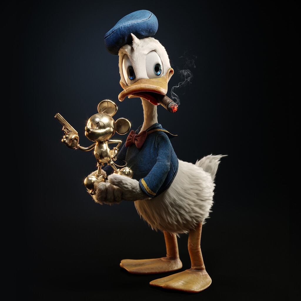 Donald Duck Found A Treasure - ZBrushCentral