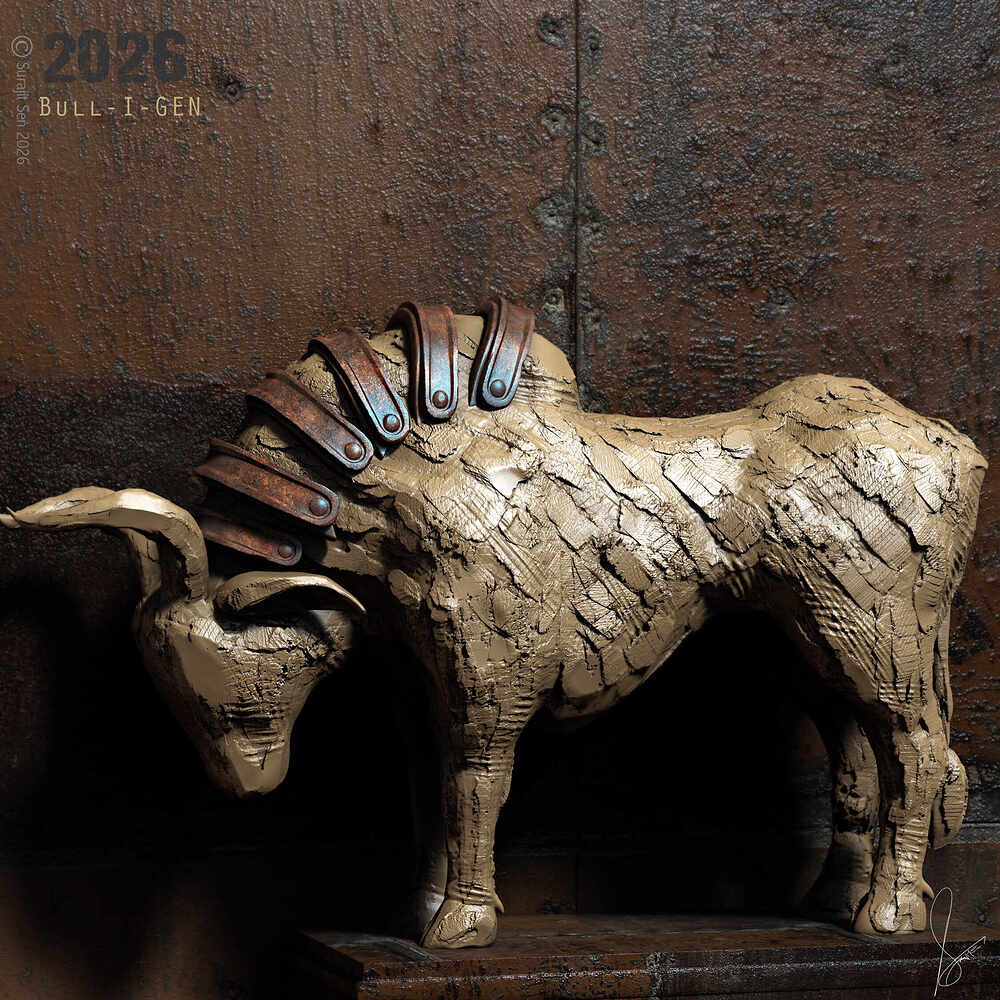 Bull_I_GEN_Digital_SCulpture_SurajitSen_Jan2026