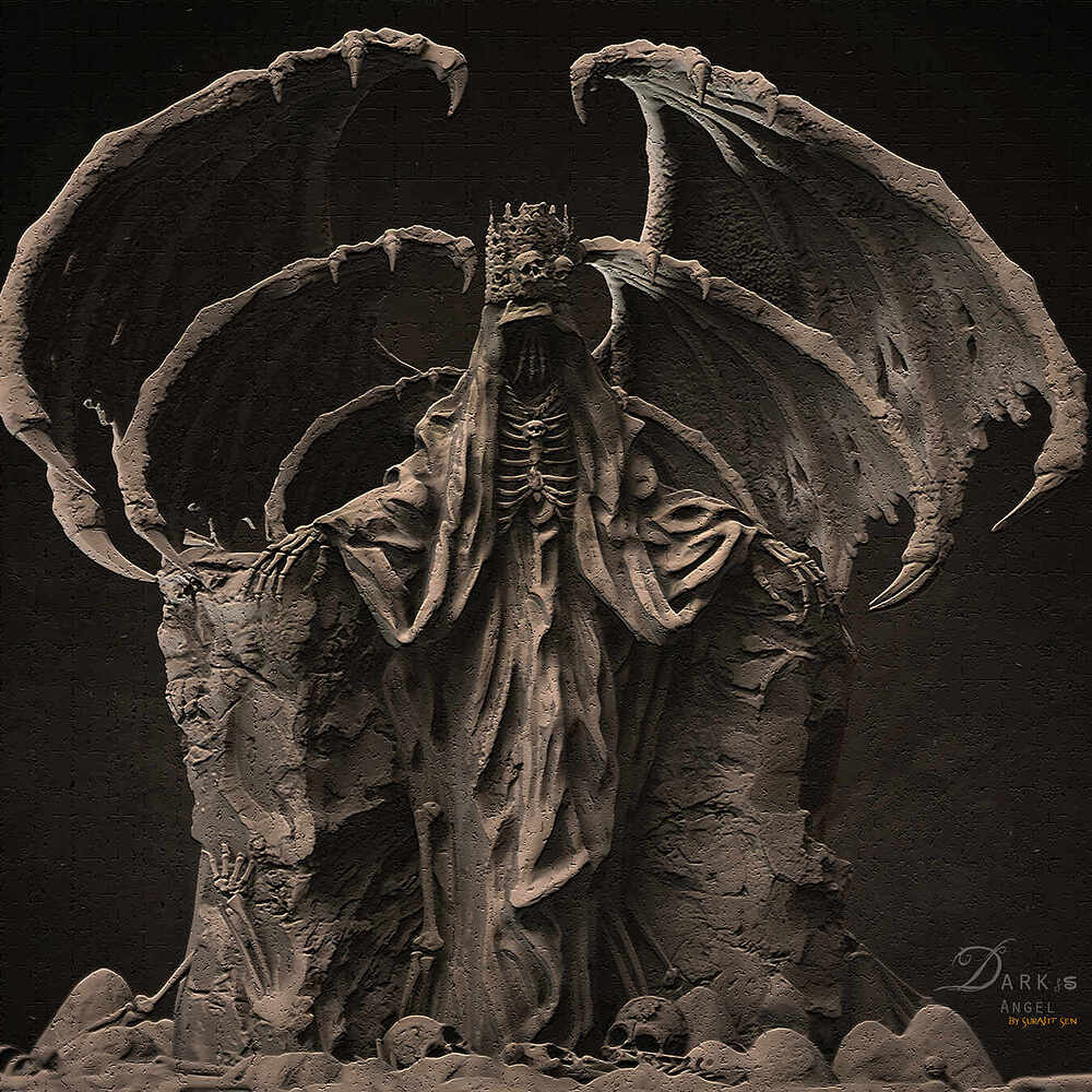 Dark Angel _Creature_Digital_SCulpture_SurajitSen_May2022A_L