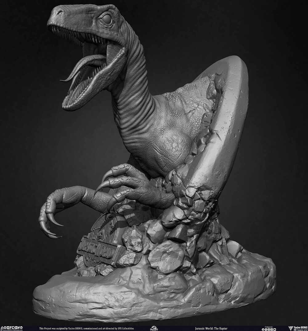Jurassic World The Raptor sculpted by Yacine BRINIS 008
