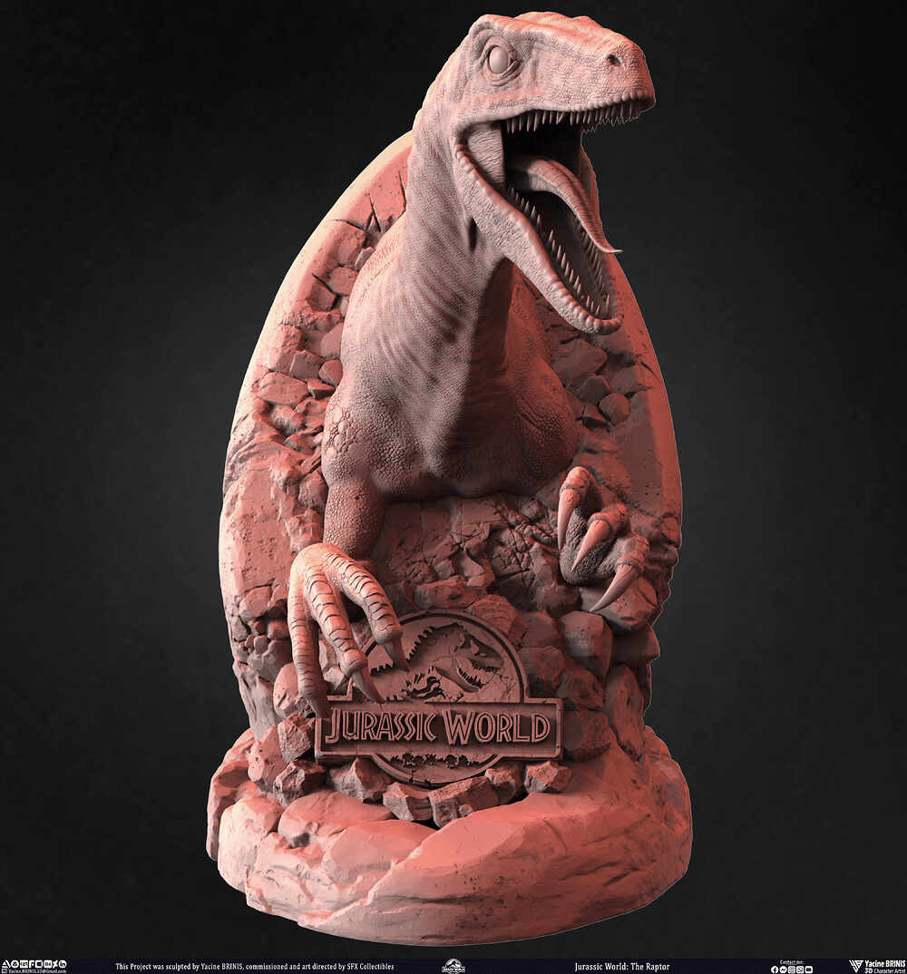Jurassic World The Raptor sculpted by Yacine BRINIS 016
