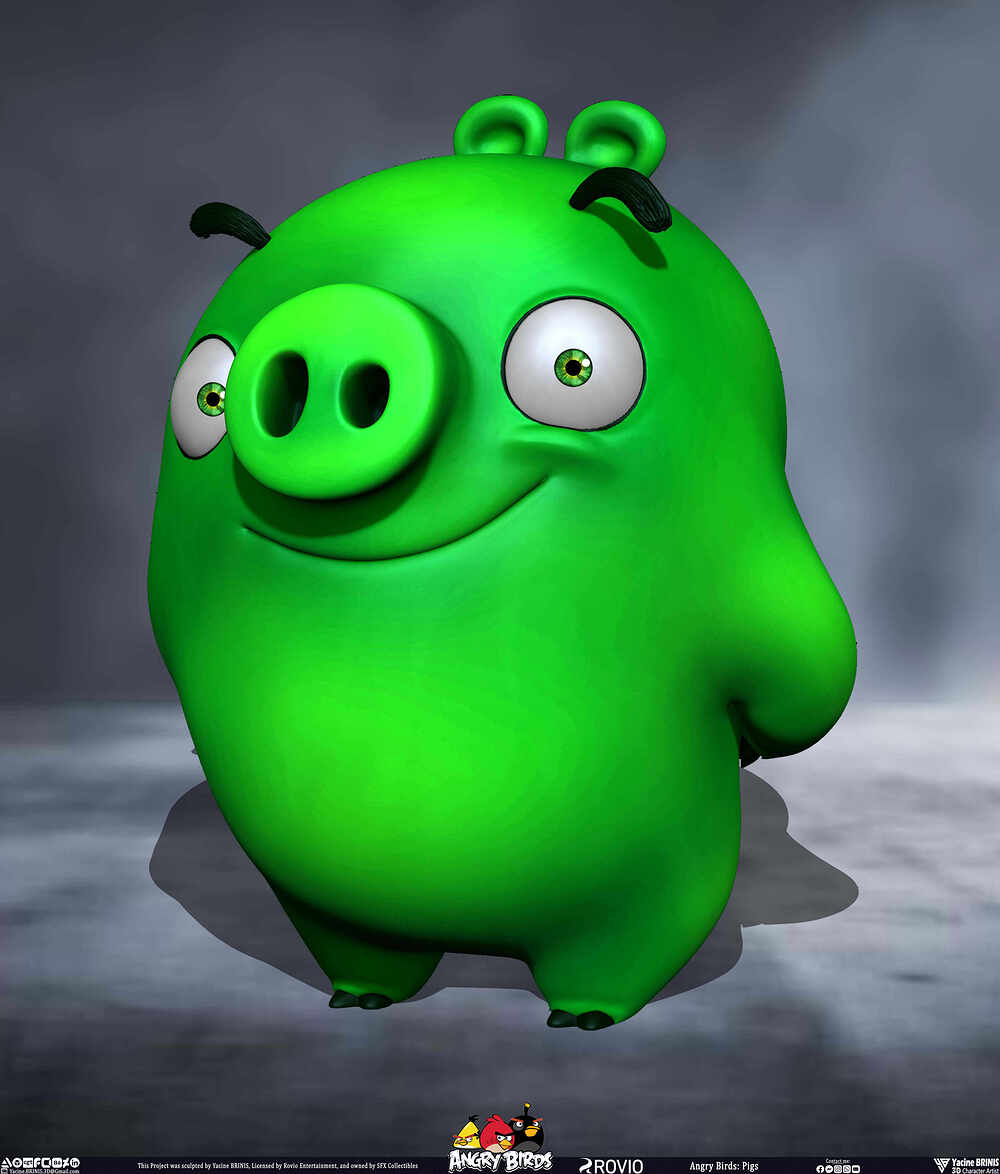 Pigs Angry Birds Rovio Entertainment Pose sculpted By Yacine BRINIS 004