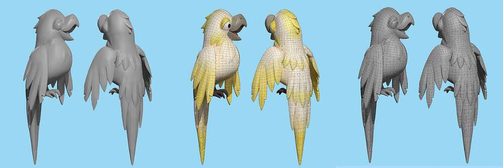 Colored_parrot_wireframe