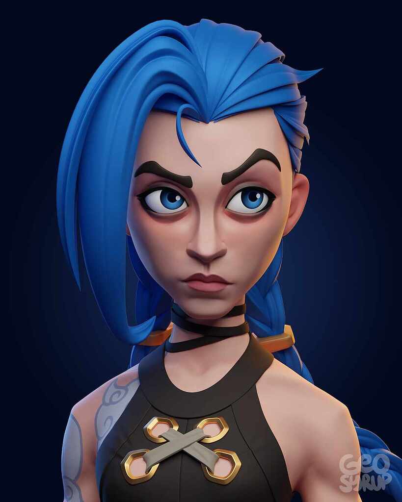 Powder/Jinx from Arcane (Stylized sculpt) ZBrushCentral