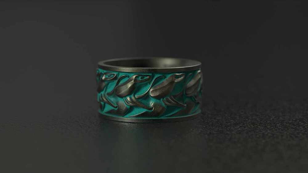 Serpents Ring_Patinated Bronze