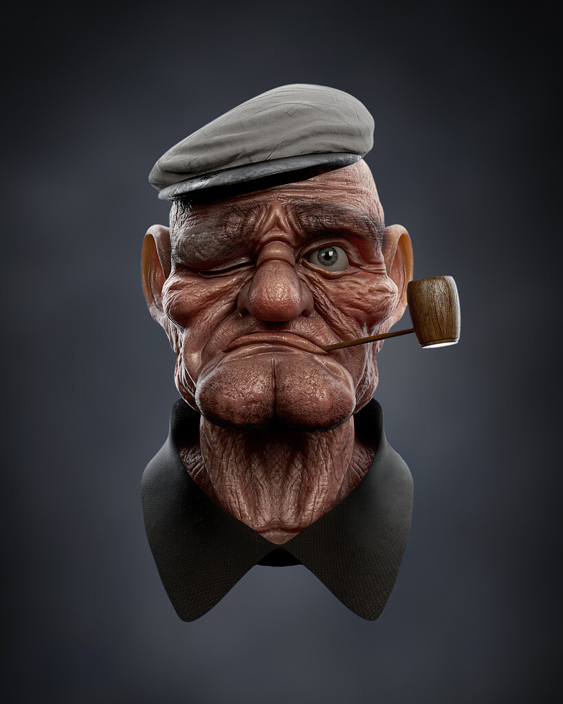 Real Popeye (sailor man) ZBrushCentral