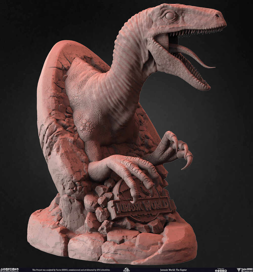 Jurassic World The Raptor sculpted by Yacine BRINIS 022