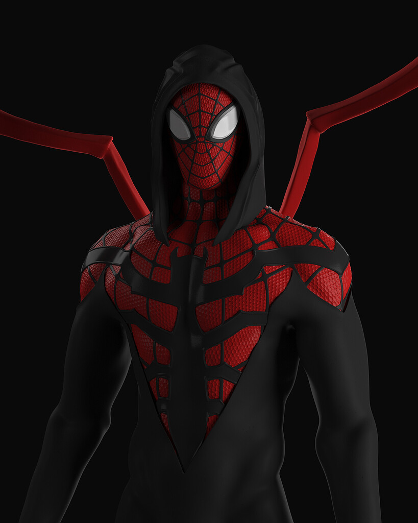 spiderman in zbrush
