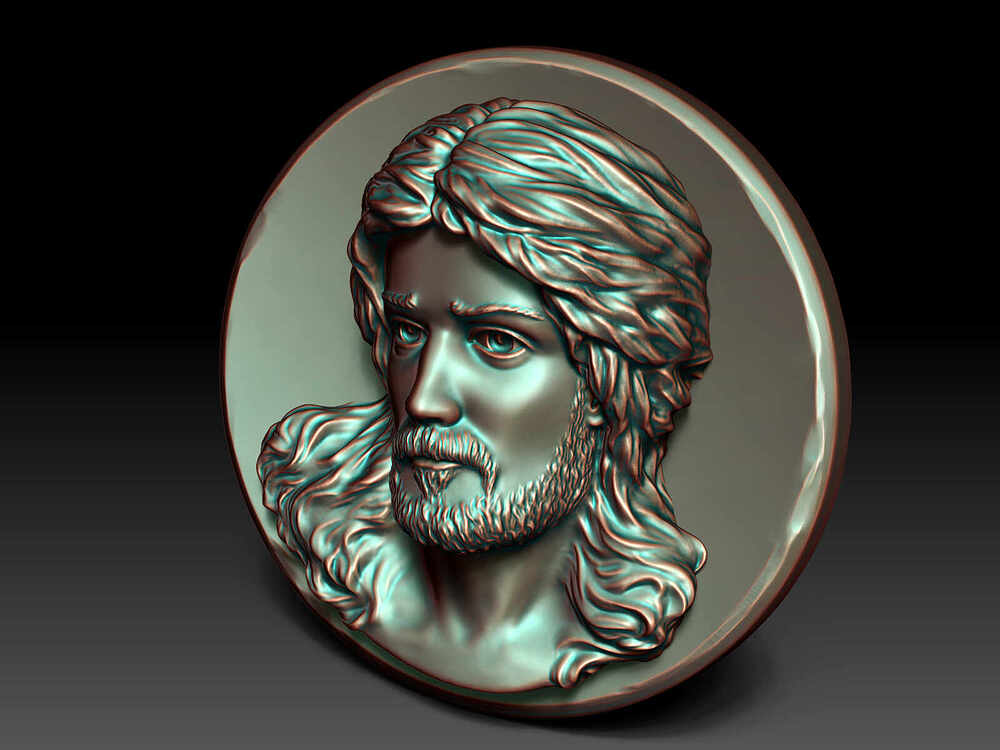 Jesus Christ - Portrait Bas-Relief - 2
