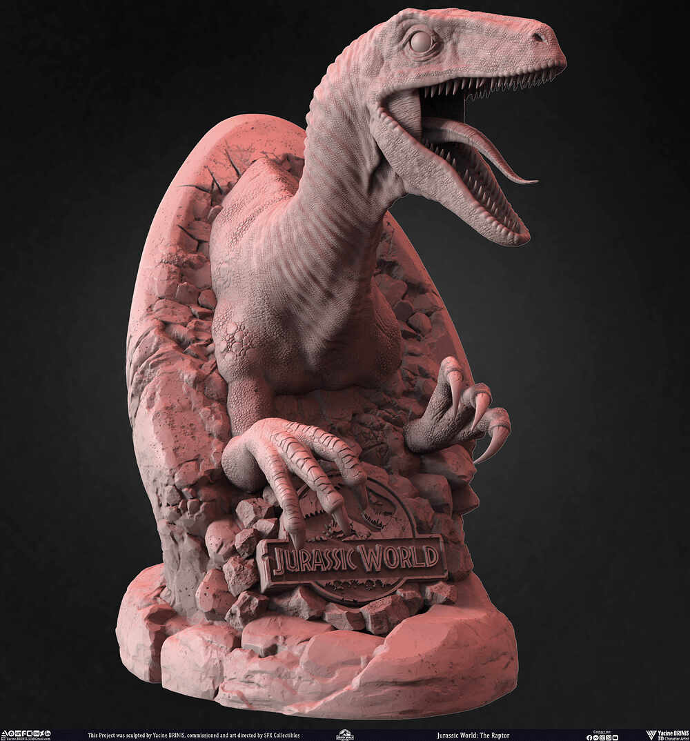 Jurassic World The Raptor sculpted by Yacine BRINIS 021