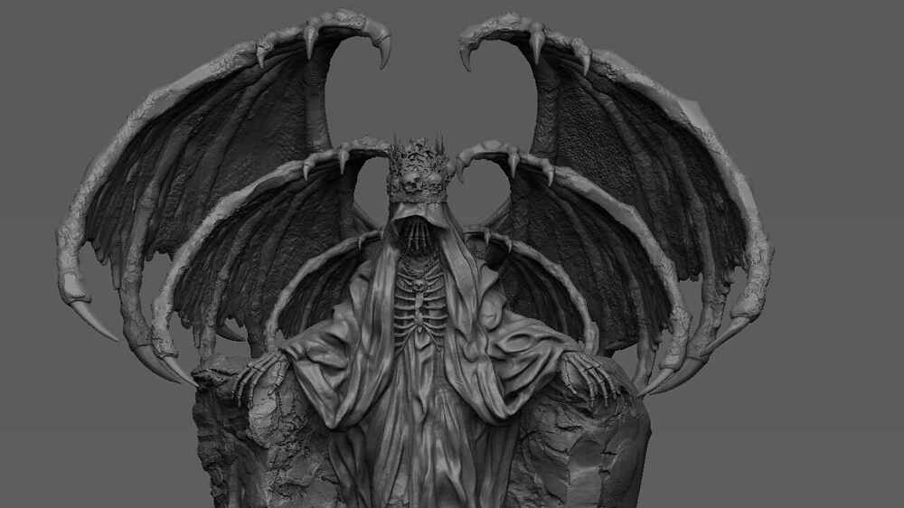 Dark Angel _Creature_Digital_SCulpture_SurajitSen_May2022A_WIPA