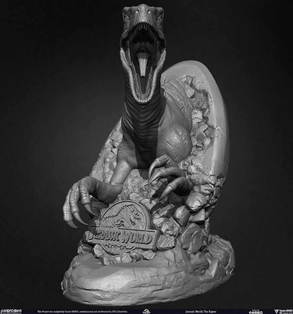 Jurassic World The Raptor sculpted by Yacine BRINIS 010