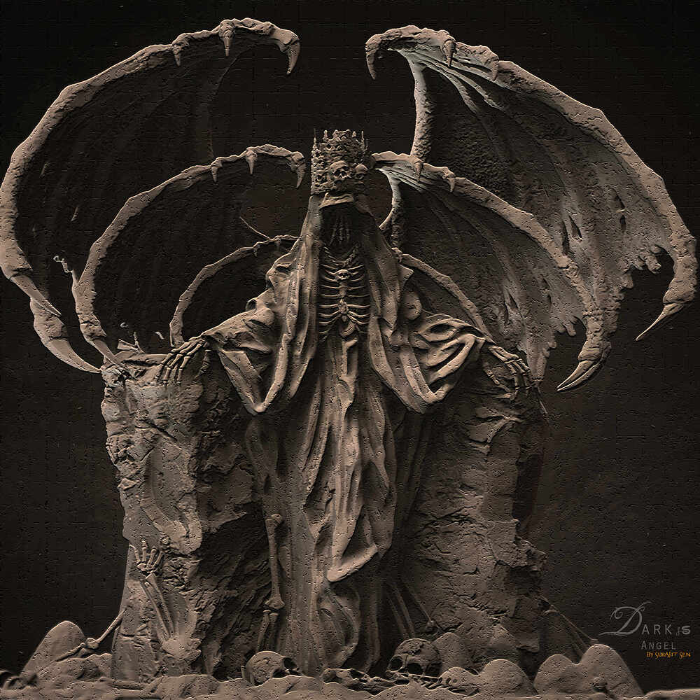 Dark Angel _Creature_Digital_SCulpture_SurajitSen_May2022A