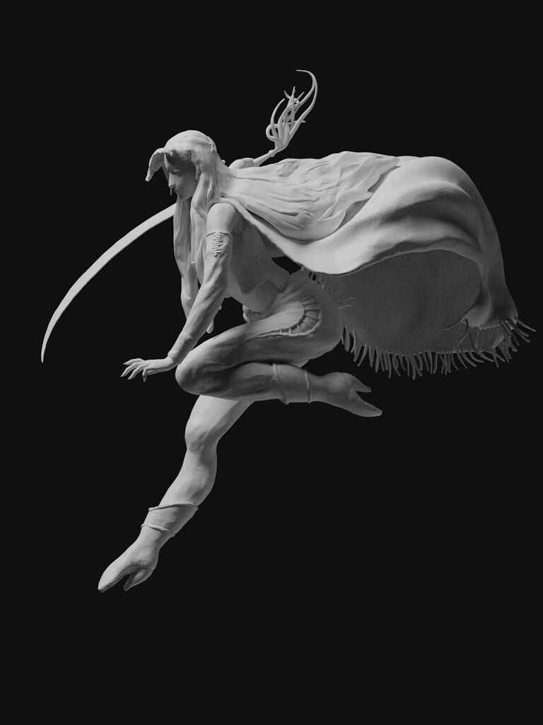 Study of Yoshitaka Amano. Celes from FF6 - ZBrushCentral