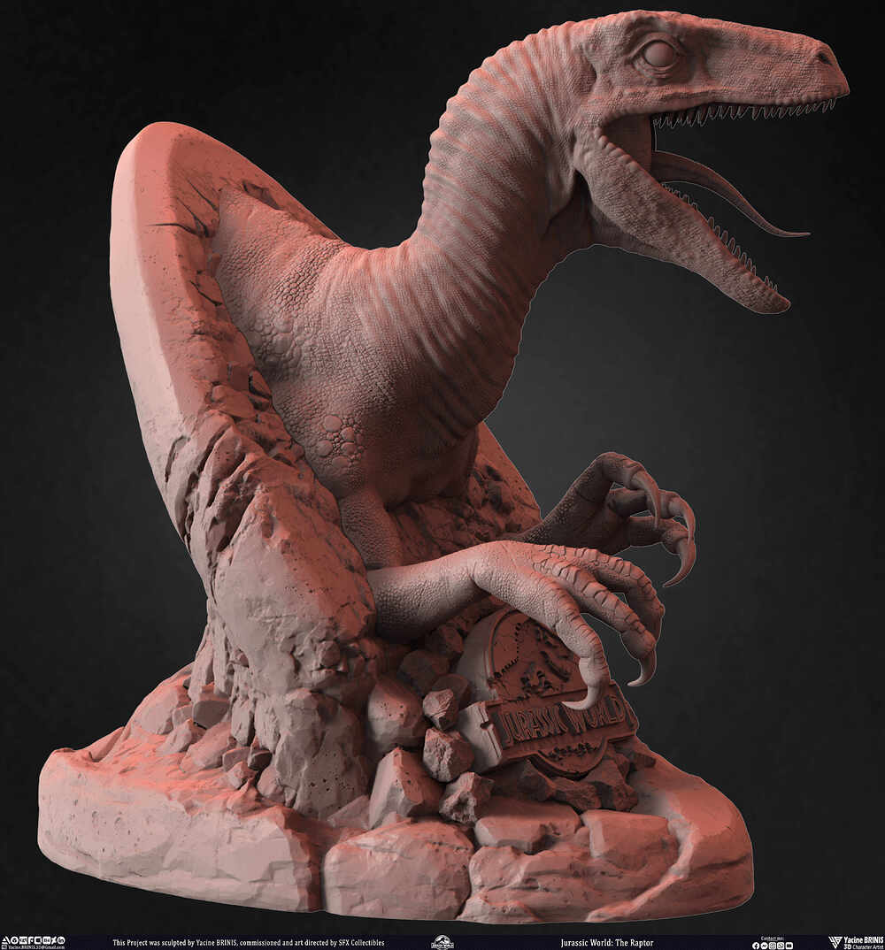 Jurassic World The Raptor sculpted by Yacine BRINIS 023