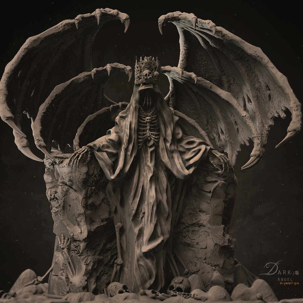 Dark Angel _Creature_Digital_SCulpture_SurajitSen_May2022A1