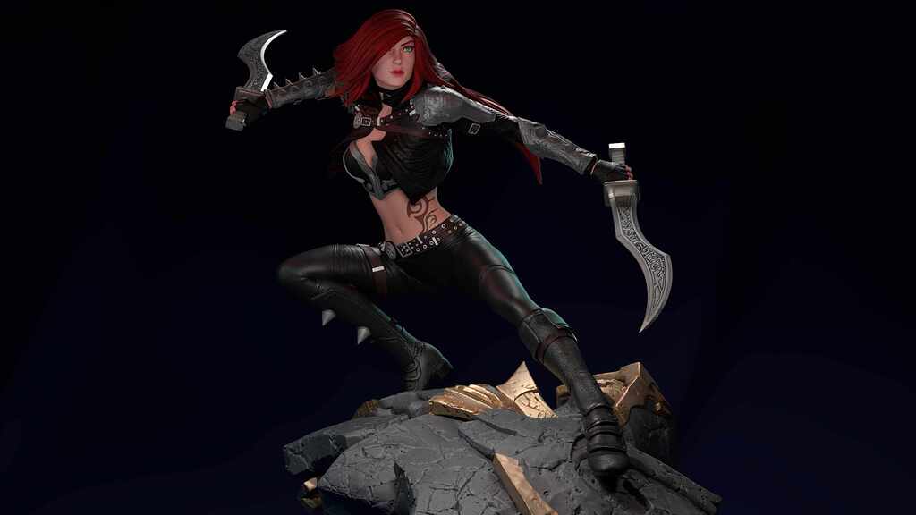 KATARINA - LEAGUE OF LEGENDS - 3DPRINT STATUE SCALE 1:5