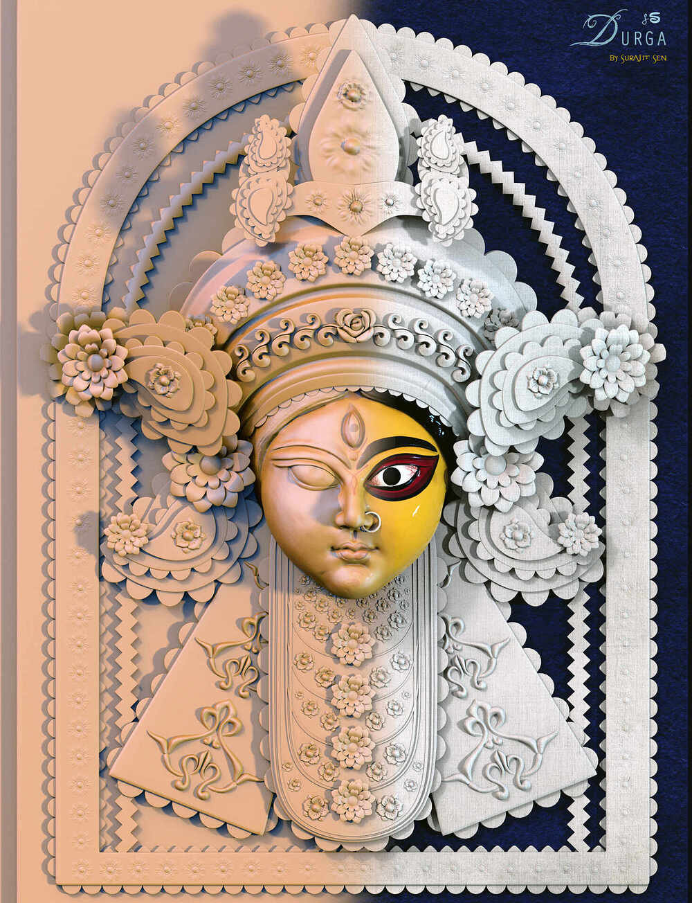 Durga_Digital_Sculpture_SurajitSen_Oct2022_WIP