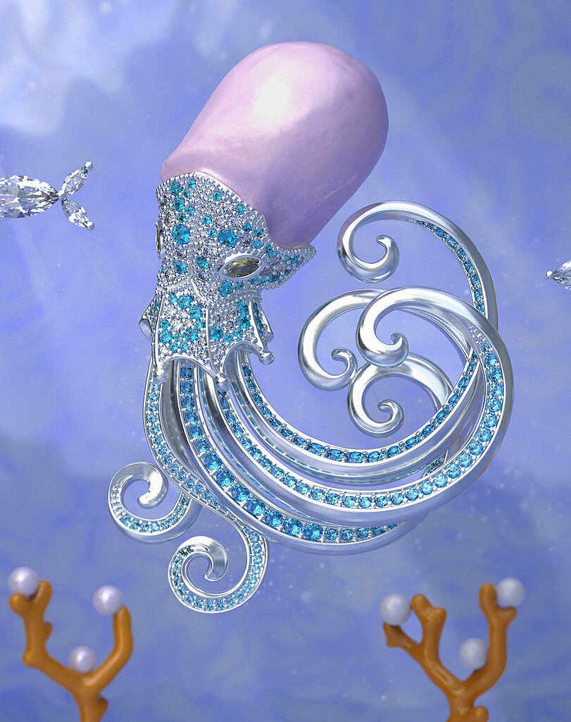 70s Vintage octopus motif brooch - Shop panic-art-market