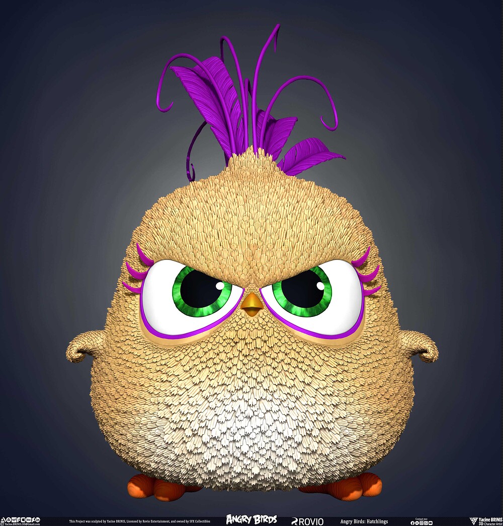 Hatchlings Angry Birds Rovio Entertainment sculpted By Yacine BRINIS 008