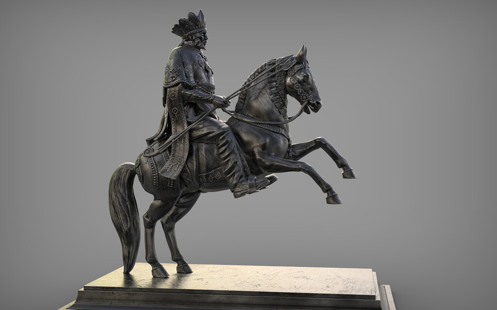 Statue of Menelik II emperor of Ethiyopia ZBrushCentral