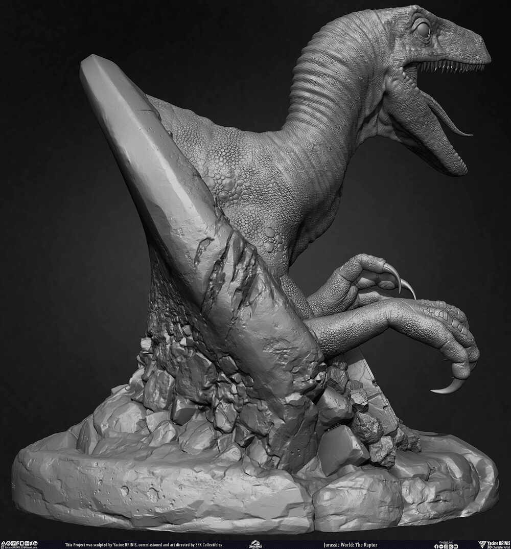 Jurassic World The Raptor sculpted by Yacine BRINIS 015