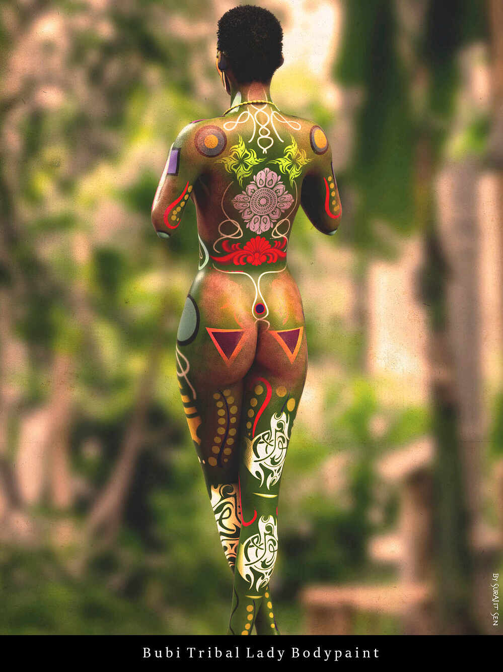 Bubi-Tribal-Lady-Bodypaint_CG_Character_by_SurajitSen_June2023D