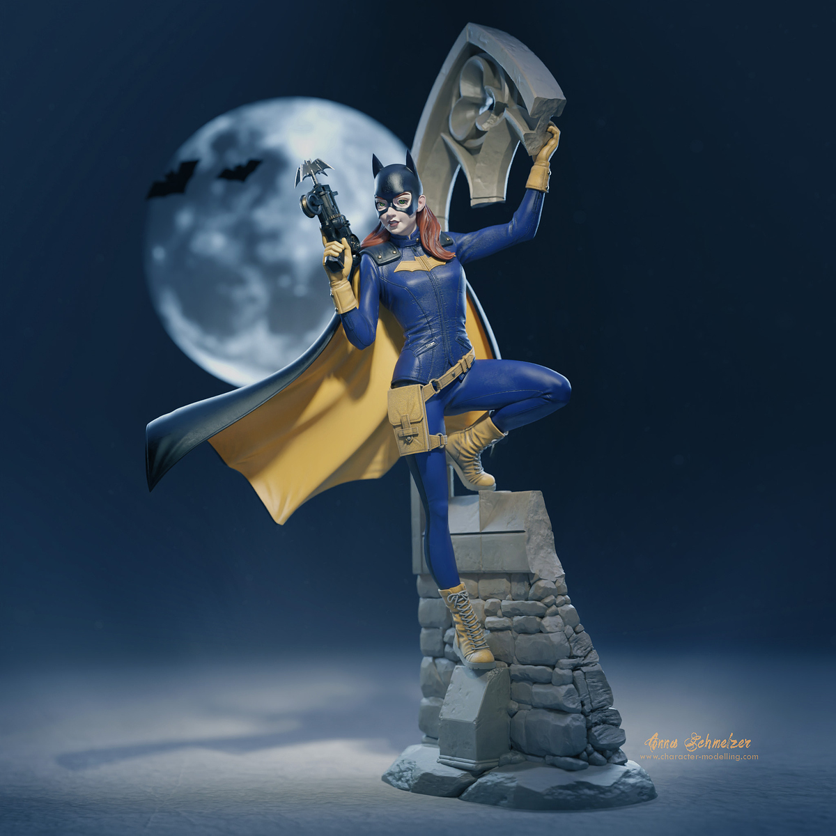 BatGirl_Anna-Schmelzer_Collectible_ZBrush_DC_Universe_Full_Body