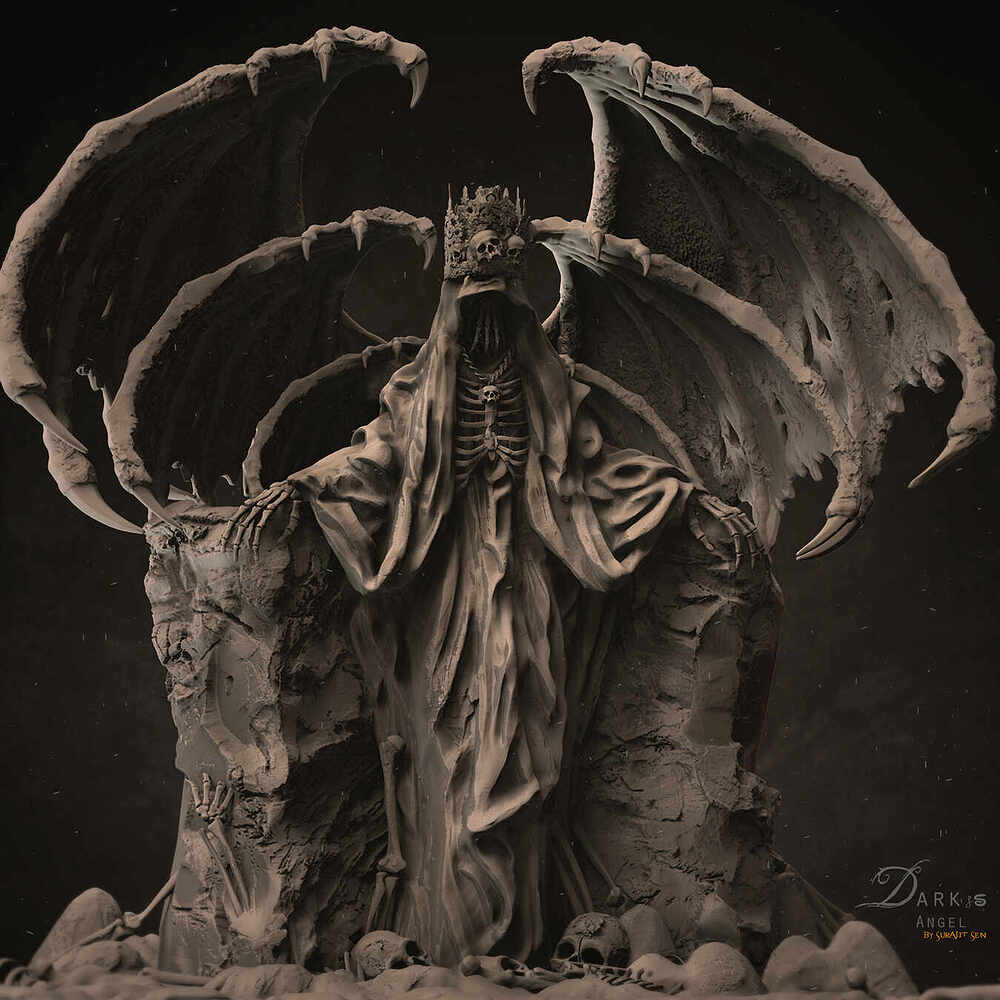 Dark Angel _Creature_Digital_SCulpture_SurajitSen_May2022A1_L